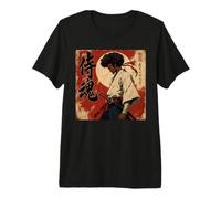 Katana Afro Samurai Warrior Black History Month Katana Vintage Art T-Shirt Haut de Gamme