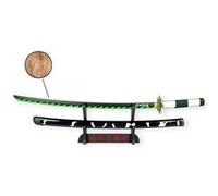 Katana Demon Slayer Sanemi Shinazugawa - Epée Lame Bois - Support Japonais Inclus G