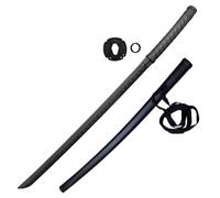 Katana d'Entraînement Sabre Japonais en Polypropylène Bokken avec Etui et Tsuba 105 cm, Noir