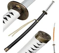 Katana en bambou de 104 cm avec fourreau laqué en bois massif,Bokken fait à la main pour l'entraînement au Kendo,jeu de rôle,décoration de la maison,collection d'exposition,cosplay,cadeau,blanc