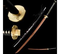 Katana en Bois avec de la Gaine,épées samouraïs japonaises,bokken Fait à la Main,épée Pratique,103 cm,Une variété de Styles à Choisir