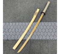 Katana en bois avec gaine,Shinai naturel 103 cm,Bokken fait à la main,pour l'entraînement au combat à l'épée Kendo,l'anime,le cosplay,l'accessoire Iaido,les cadeaux d'anniversaire Noël - Couleur bois
