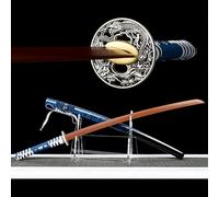 Katana en Bois de 103 cm avec Gaine,Bokken Fait à la Main,épées de samouraï en Bois pour décoration,Collection,Exposition,Cosplay,Kendo,Accessoires,Arts Martiaux,Cadeaux