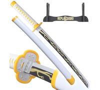 Katana en Bois Lame en Bois Katana Zenitsu Agatsuma Epee en Bois Kimetsu no Yaiba Sabre - 80cm