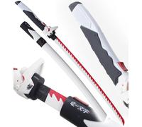 Katana en Bois Lame en Bois Sabre Oni Genji Ninja Overwatch Epee Dragon Blanc Décoration