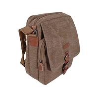 KATANA Grand sac à bandoulière homme toile garni cuir réf 6586 (3 coul.disp.) (Marron)