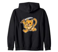 Katana Guerrier mignon chaton samouraï Sweat à Capuche
