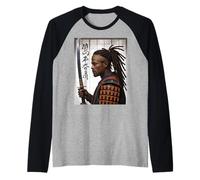 Katana Guerrier Samouraï Disant Force Honor Hommes Femmes Japon Manche Raglan