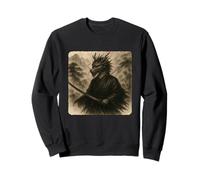 Katana Kimono Dragon Samouraï Guerrier Zen Sumi-E Vintage Sweatshirt