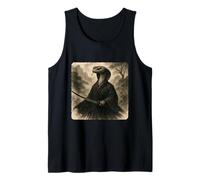 Katana Kimono Serpent Samouraï Guerrier Zen Sumi-E Vintage Débardeur