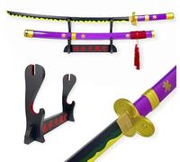 Katana One Piece Zoro Enma 95cm - Lame Bois - Support Japonais Inclus
