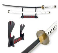 Katana One Piece Zoro Wado Ichimonji - Epée Lame Bois - Support Japonais Inclus