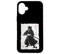Katana Peinture Japonaise Sumi-e Chat Samouraï Coque pour iPhone 16 Plus