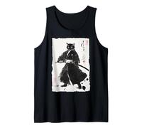 Katana Peinture Japonaise Sumi-e Chat Samouraï Débardeur
