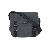 KATANA petit sac bandoulière mixte toile garni cuir réf 6581 (3 coul.disp) (Gris)