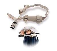 Katana Porte-épée avec ceinture - Ceinture robuste pour un transport confortable - Accessoire parfait pour cosplay et amateurs de samouraï - Accessoire pour les fans de samouraï (blanc, 2 épées