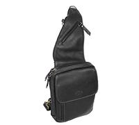 KATANA Sac à bandoulière sac holster homme en cuir réf 81216 taille moyenne (3 coul.disp.) (Noir)