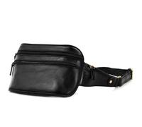 Katana - Sac Banane Femme en Cuir - Noir - 20 x 13.5 x 7 cm - Noir
