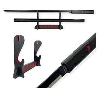 Katana Sasuke Noir Kusanagi - Epée Lame Bois - Support Japonais Inclus
