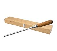 Katana Saya 20 cm Tige d'affûtage pour couteaux, manche en bois d'olivier