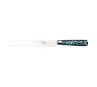 Katana Saya Couteau à pain Pearl 20 cm - Acier Damas VG-10 à haute teneur en carbone pour une résistance et un tranchant extrêmes - Manche en acrylique avec motif en nacre d'ormeau