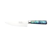 Katana Saya Couteau de chef Pearl 15 cm - Acier Damas VG-10 à haute teneur en carbone pour une résistance et un tranchant extrêmes - Manche en acrylique avec motif en nacre d'ormeau