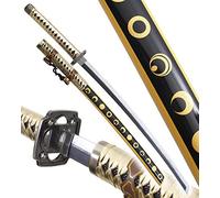 Katana Tout en Bois Lame en Bois Mikazuki munechika Touken Ranbu Online Sabre Epee Cosplay + Presentoir en Bois Inclus
