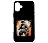 Katana Vintage samouraï Africain Afro américain Bushido Warrior Coque pour iPhone 16 Plus