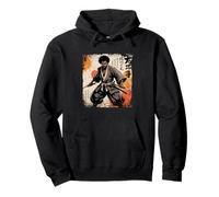 Katana Vintage samouraï Africain Afro américain Bushido Warrior Sweat à Capuche