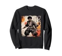 Katana Vintage samouraï Africain Afro américain Bushido Warrior Sweatshirt