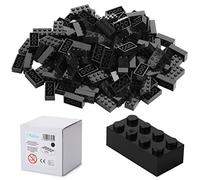 Katara 120 Briques de Construction 4x2, Compatible avec Tous Les Autres Fabricants, Disponible en Plusieurs Couleurs - Noir