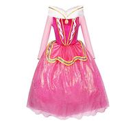 Katara 1742 - Robe de La Belle au Bois Dormant Costume d'Aurore, Robe Rose en Tulle Déguisement pour Filles de 9-11 Ans, Taille 146/152