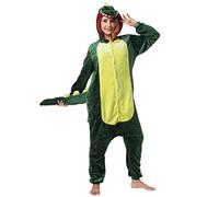 Katara 1744 - Grenouillère Combinaison pour Adultes Tenue de Nuit Pyjama Kigurumi - Taille L 165-175cm Crocodile