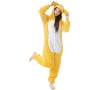 Katara 1744 - Grenouillère Combinaison pour Adultes Tenue de Nuit Pyjama Kigurumi - Taille L 165-175cm Ours Rilakkuma