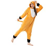 Katara 1744 - Grenouillère Combinaison pour Adultes Tenue de Nuit Pyjama Kigurumi - Taille M, 155-165cm Renard