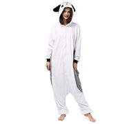 Katara-1744 Pyjama Combinaison animal, Unisex Adult, Vêtements De Nuit, 1744-a-047, Hérisson Gris-Blanc, Taille 165-175cm