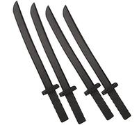 Katara 1771 (Plusieurs Modèles) Épée Noire en Mousse, Jouet Pour Garçons, Accessoire De Costume Ninja, Chevalier Ou Guerrier, 55cm Set De 4