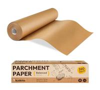 Katbite Rouleau De Papier Sulfurisé Non Blanchi De 30,5cm X 80m, SéRie éQuilibréE, AntiadhéSif, Extra Long Avec Cutter Dentelé Portable Pour La Cuisson, La Cuisine Et La Friteuse à Air Comprimé