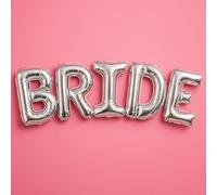 KatchOn, Giant Bride Balloons Silver - 40 Inch | Bachelorette Party Decorations | Silver Bride Balloons Bachelorette for Bridal Shower Decorations | Bridal Shower balloons