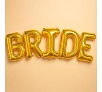 KatchOn, Giant Gold Bride Balloons - 40 Inch | Bachelorette Party Decorations | Gold Bride Balloon for Bridal Shower Decorations | Bridal Shower Balloon | Bachelorette Balloons