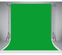 Kate 10x10ft/3x3m Vert Écran Photo Toile de Fond Professionnel Lavable Portable Studio Fond Photographique Microfibre Chroma Key Photo Booth pour Photographie