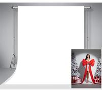 Kate 2.4x3m Toiles de Fond Blanches pour la Photographie Microfibre Pliable en Couleur Unie Photographie de Fond pour Le Tournage de Portraits