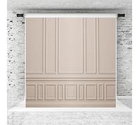 Kate 2.5x2.5m 8.2x8.2ft Palais Corridor Toile de Fond Beige Fond Relief Royal Décors pour Photographie Portrait Accessoires de Studio Photo