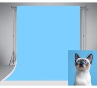 Kate 2x3m Bleu Photo Toile de Fond Solide Couleur Photographie Fond Microfibre Seamless Portrait Décors pour Studio de Photographie Nouveau-Né