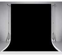 Kate 2x3m Décors Noirs pour la Photographie Microfibre Abstrait Photo Décors pour la Prise de Vue en Studio Portrait