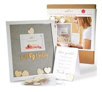 Kate Aspen 22124NA Oh Cadre de livre d'or pour fête prénatale, alternative, bois MDF, polyester, plastique organza transparent