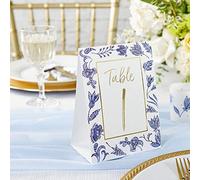 Kate Aspen 28537NA Collection Blue Willow, papier cartonné, numéros de table de mariage (1-25)