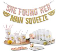 Kate Aspen, 49 pièces Elle Trouvé son principal Squeeze Bachelorette Party Kit, Jaune/rose/blanc et doré