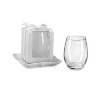 Kate Aspen Boîtes Cadeau pour vin en Verre 9 oz Argenté