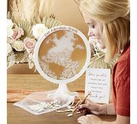 Kate Aspen Livre d'or de mariage alternatif 22101NA papier bois MDF polystyrène (PS), globe/avions